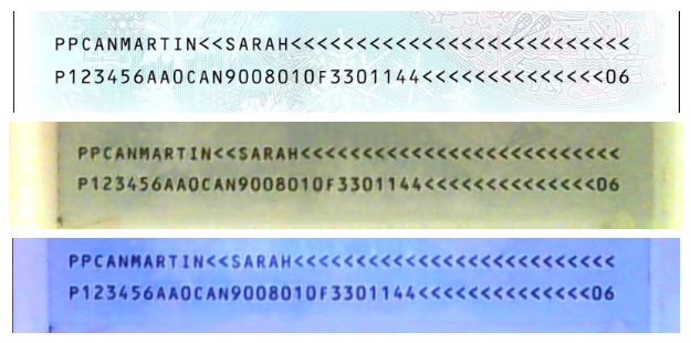 Figure 74: Machine Readable Zone (Sample)